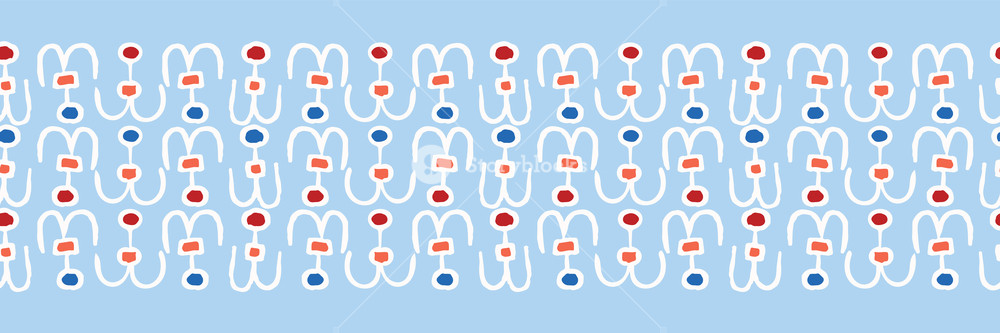 1000x333 Abstract Vector Squiggle Fishhook All Over Print Border Royalty