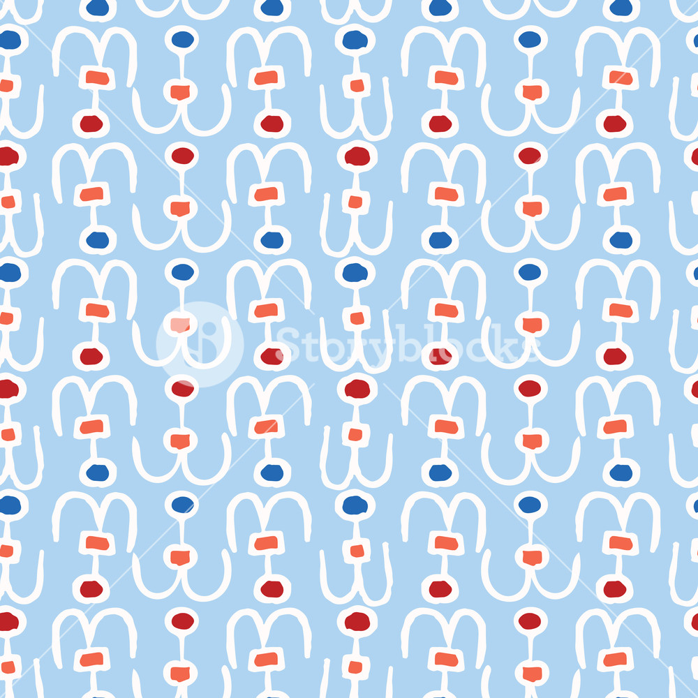 1000x1000 Abstract Vector Squiggle Fishhook All Over Print Royalty Free