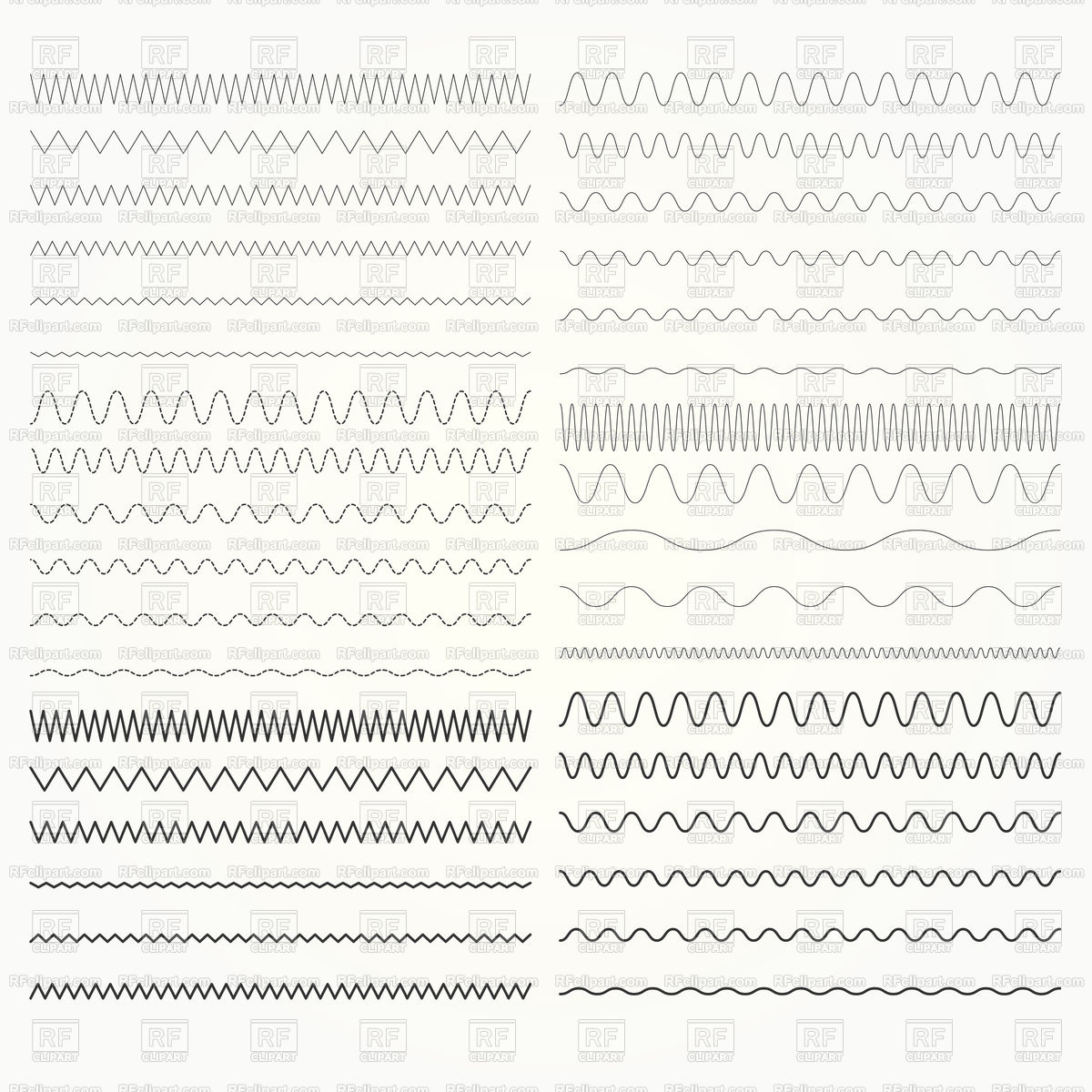 1200x1200 Set Of Wavy Lines