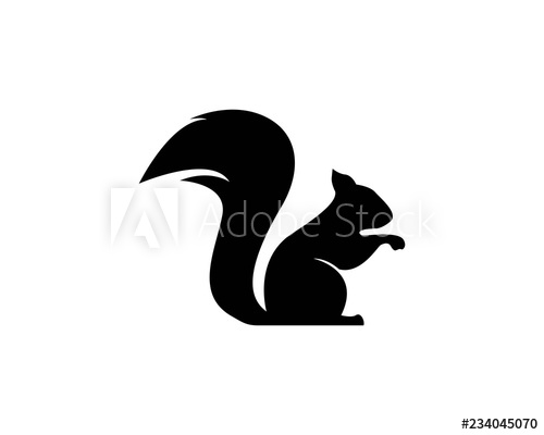 500x400 Squirrel Logo Vector Icon Illustration Design