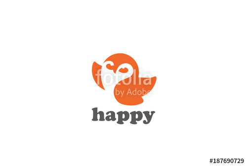 500x337 Flying Owl Logo Vector Negative Space Funny Bird Abstract Icon