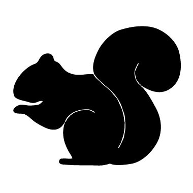 380x380 Squirrel Silhouette Clip Art