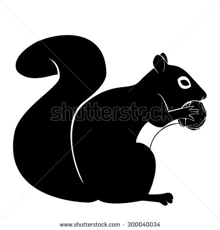450x470 Squirrel Silhouette Vector