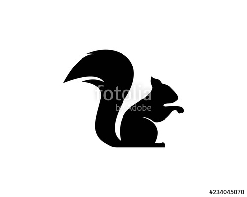 500x400 Squirrel Logo Vector Icon Illustration Design Stock Image