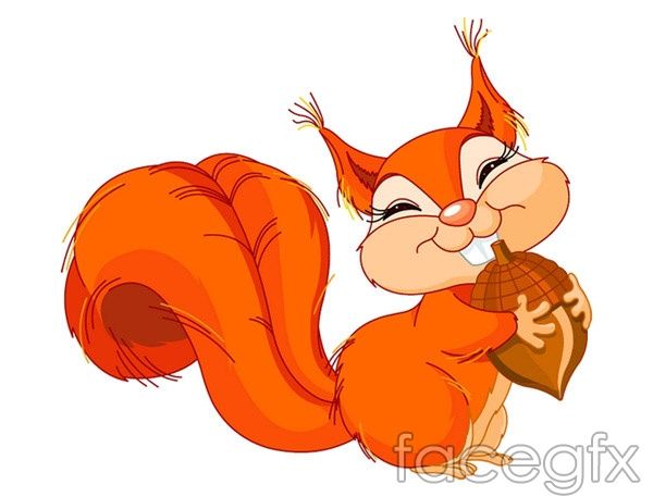 600x457 Cute Squirrel Vector Free Vectors Squirrel Art, Squirrel