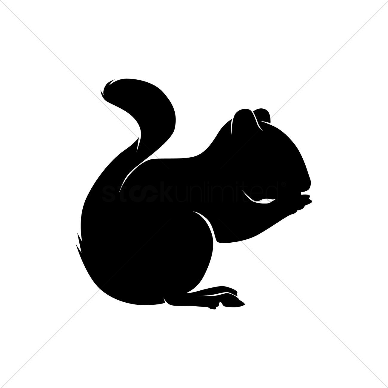 1300x1300 Silhouette Of A Squirrel Vector Image