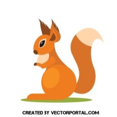 230x230 Squirrel Vector Illustration