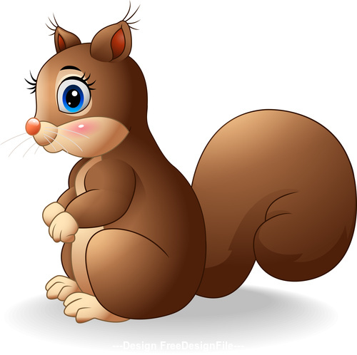 500x498 Cartoon Squirrel Vector Free Download