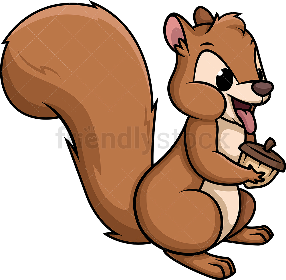 1000x979 Crazy Squirrel Cartoon Clipart Vector
