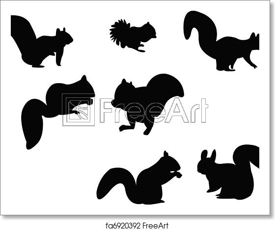 560x470 Free Art Print Of Squirrel Silhouette Squirrel Silhouette