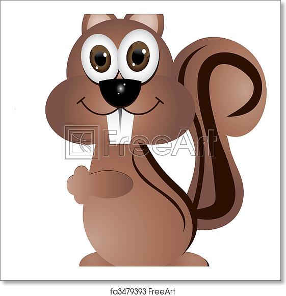 561x581 Free Art Print Of Squirrel Crazy Squirrel, Vector Illustration