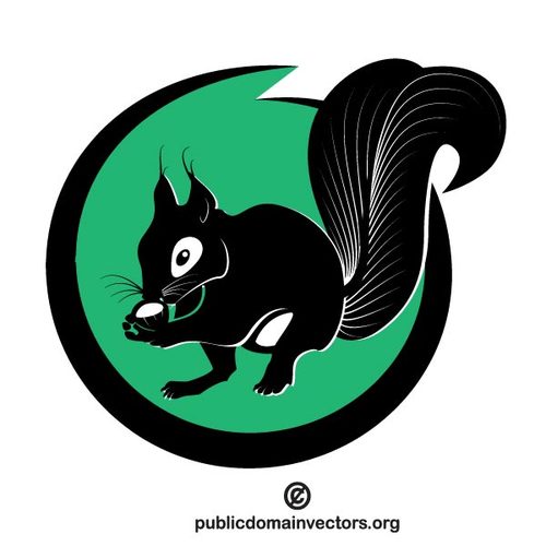 500x500 Squirrel Vector Clip Art