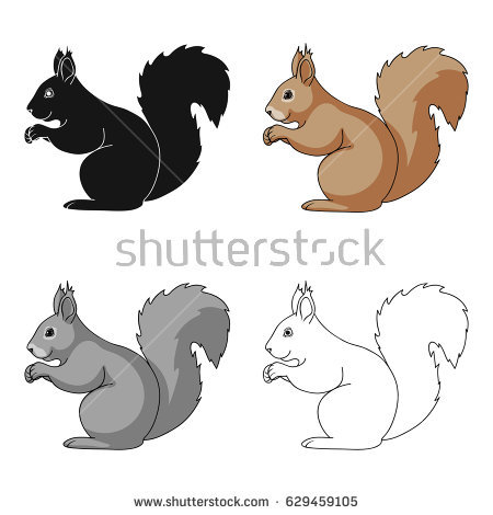450x470 Black And White Clipart Squirrel