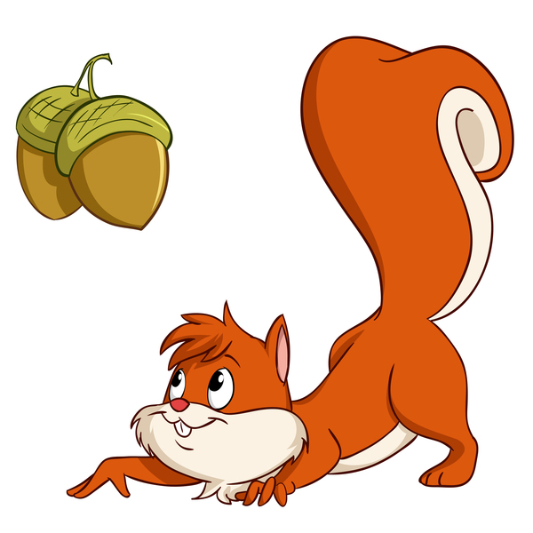 600x600 Cartoon Cute Squirrel Vector Free Download