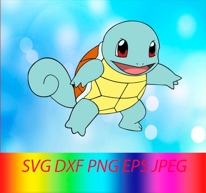794x741 Squirtle Pokemon Vector Layered Silhouette Cameo Etsy
