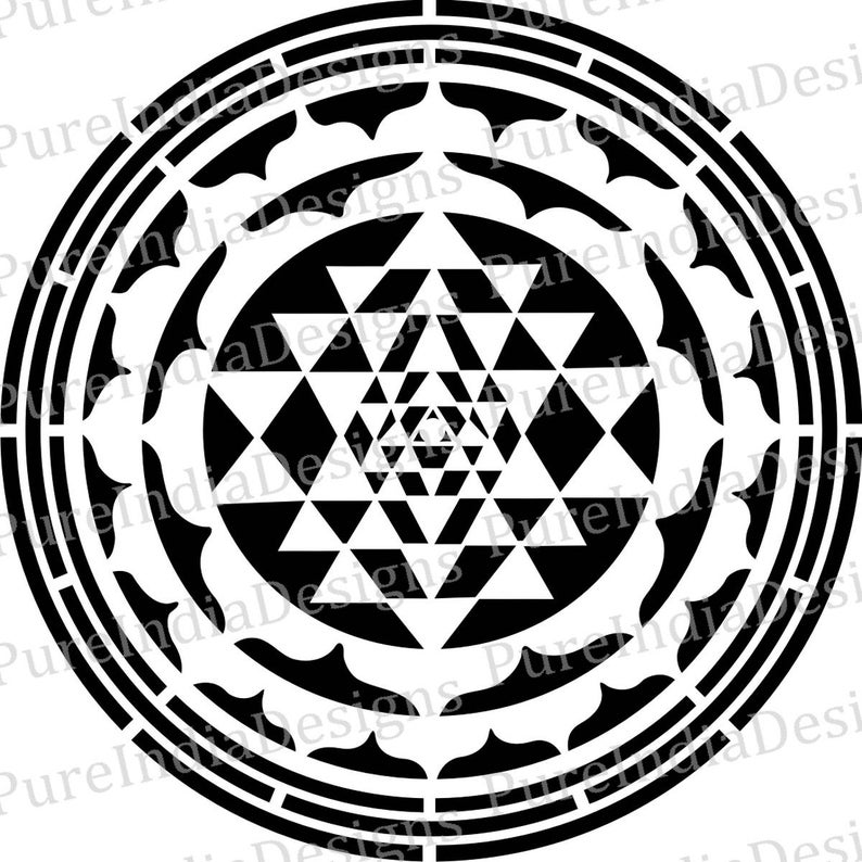 794x794 Sri Yantra Mandala Wall Art Sacred Geometry Vector Art Etsy