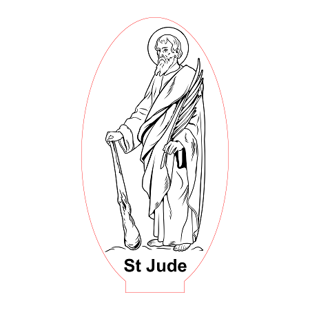 450x450 St Jude Illusion Lamp Vector For Cnc