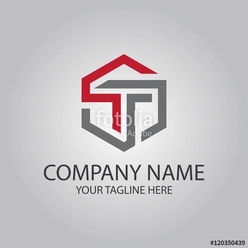 500x500 Hexagon Shape Letter S T Logo Stock Image And Royalty Free Vector