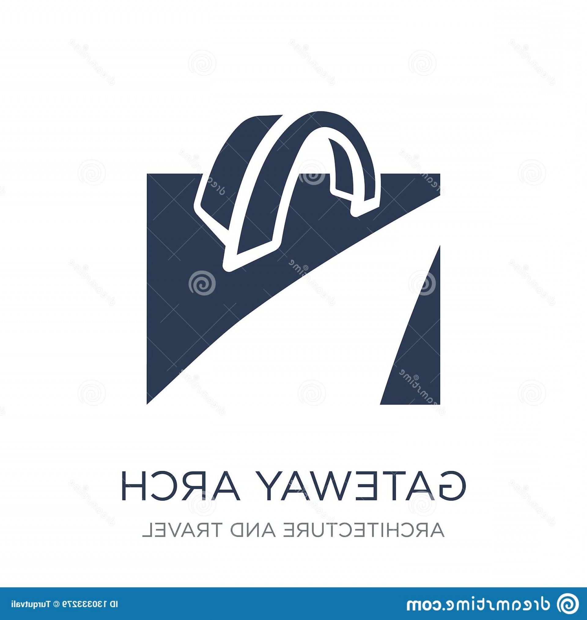 1920x2026 Gateway Arch Icon Trendy Flat Vector White Background Architecture