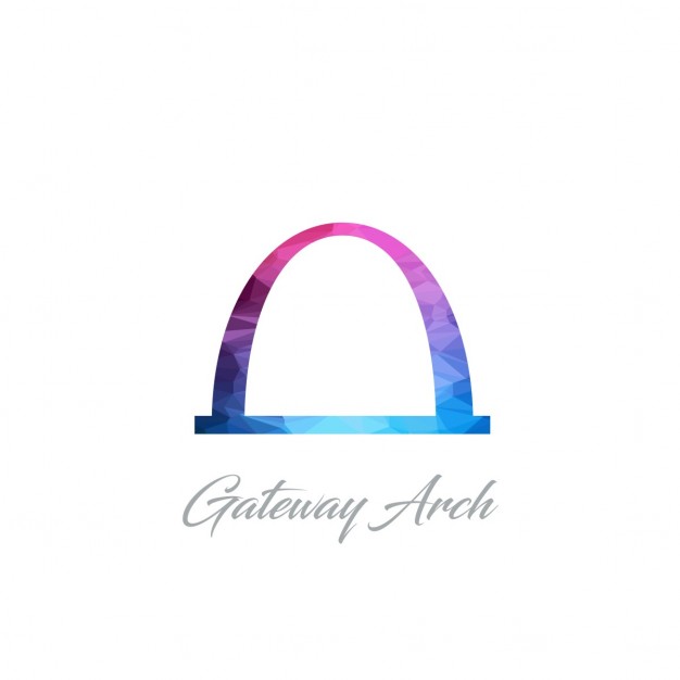 626x626 Gateway Arch, Polygonal Vector Free Download
