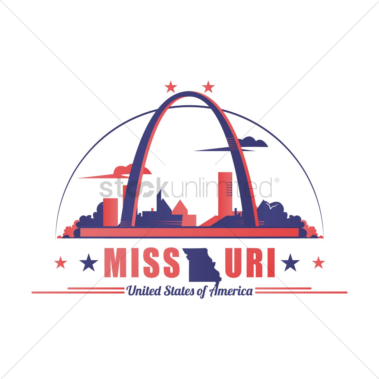 1300x1300 Gateway Arch Vector Image