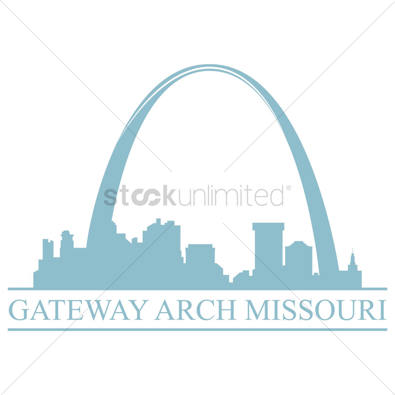 1300x1300 Gateway Arch Vector Image