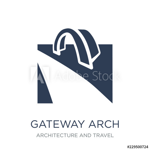 500x500 Gateway Arch Icon Trendy Flat Vector Gateway Arch Icon On White