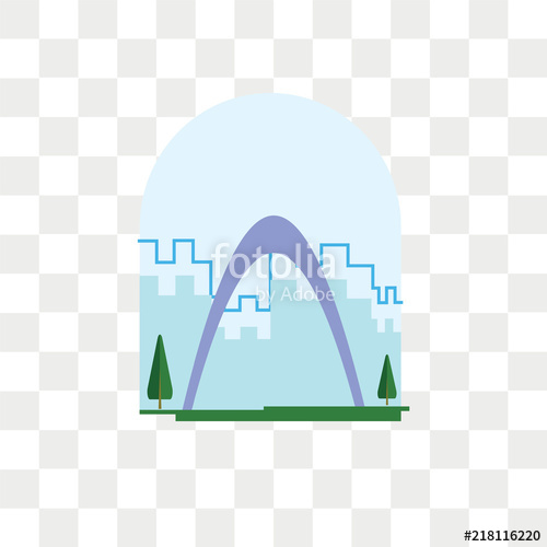500x500 Gateway Arch Vector Icon Isolated On Transparent Background