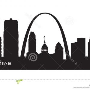 300x300 Saint Louis Missouri Skyline Detailed Vector Silhouette Saint