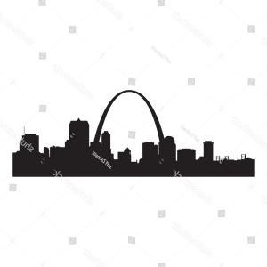 300x300 St Louis Skyline Linear Style With Rainbow Vector Geekchicpro