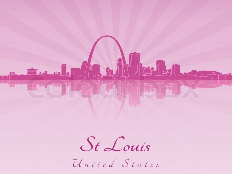 800x600 St Louis Skyline In Radiant Orchid In Stock Vector Colourbox
