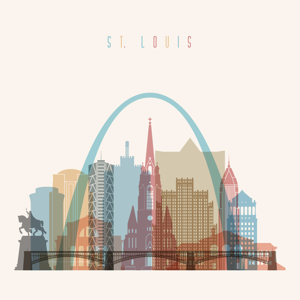 St Louis Skyline Vector at Collection of St Louis