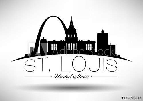 500x354 Vector Graphic Design Of St Louis City Skyline