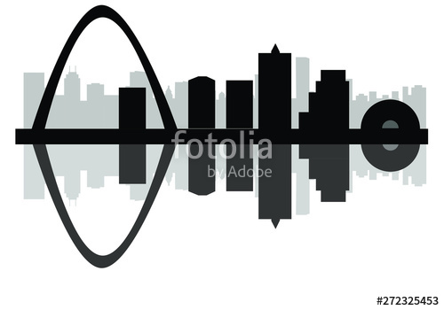 500x350 City Of Saint Louis Skyline In Missouri United States Stock Image