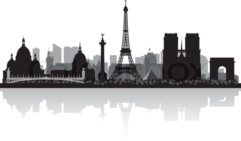 800x469 Paris France City Skyline Vector Stock Vector Colourbox