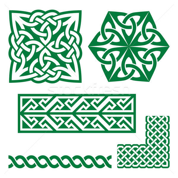 600x600 Celtic Irish Green Patterns And Knots