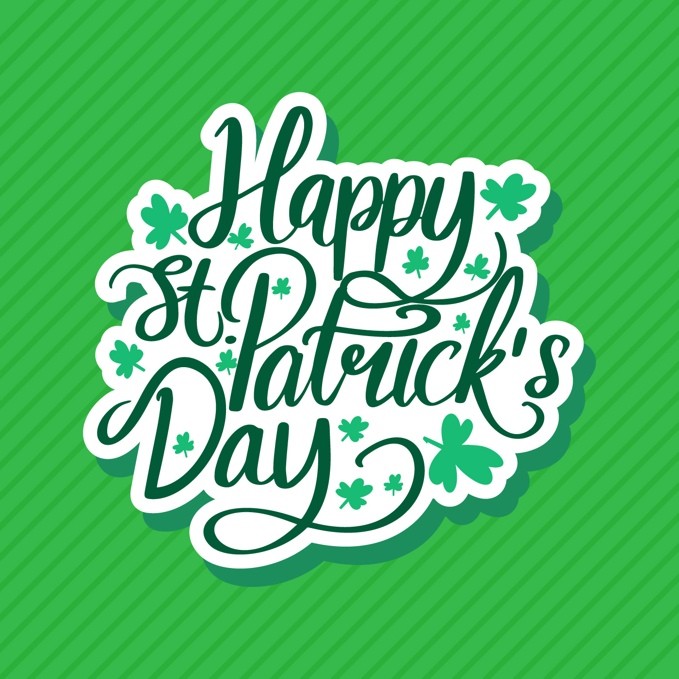 1400x1400 Happy St Patricks Day Free Vector Art