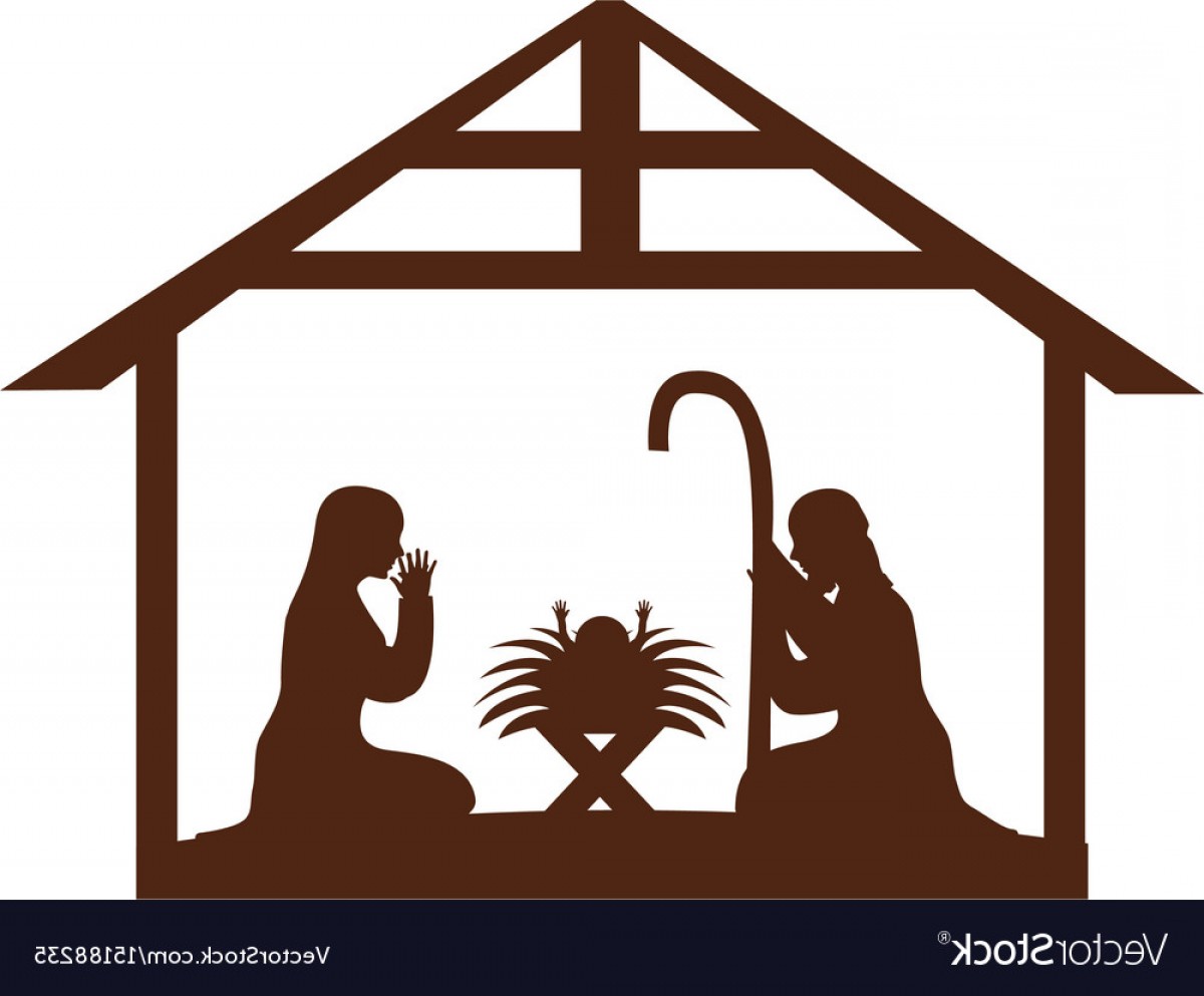 1200x993 Stable With Holy Family Manger Vector Handandbeak