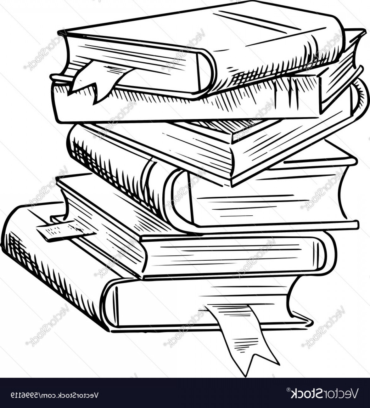 1176x1296 Stack Of Books With Bookmarks Vector Soidergi
