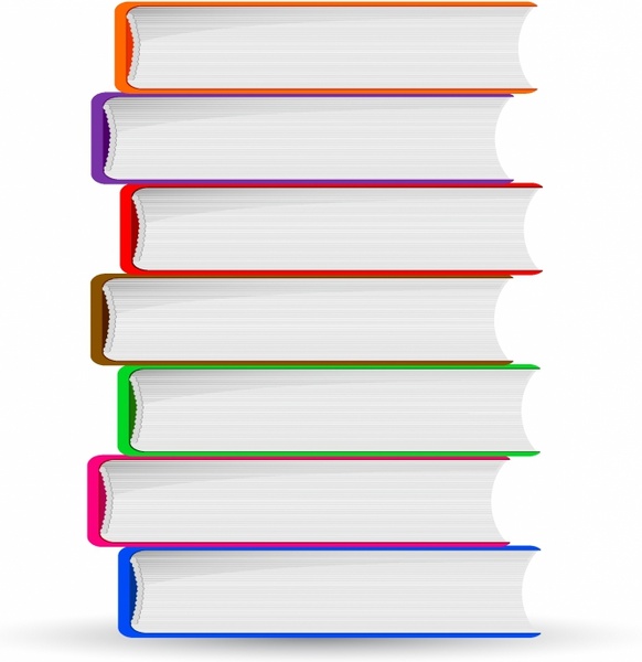 582x600 Stack Of Books Free Vector In Adobe Illustrator