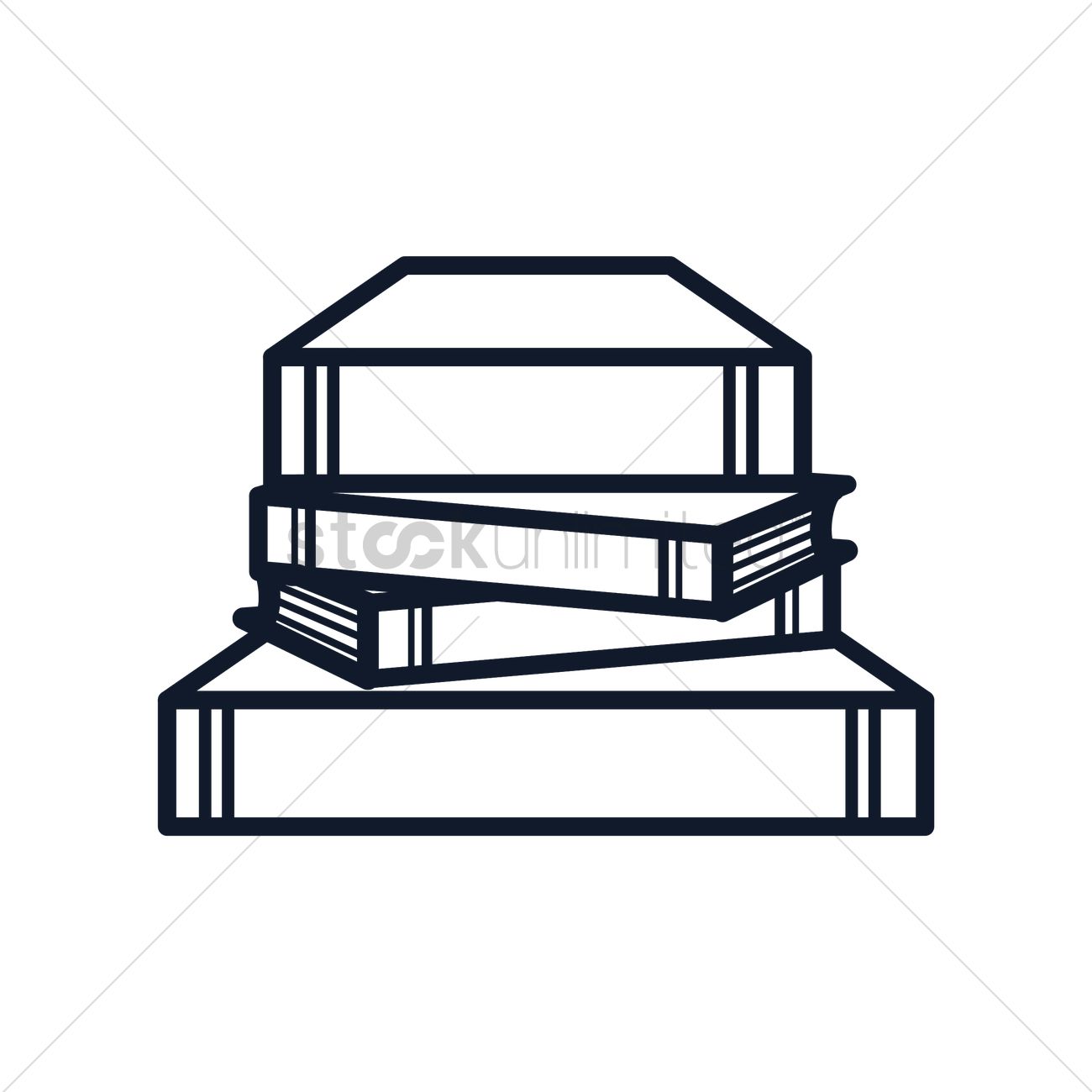 1300x1300 Stack Of Books Vector Image