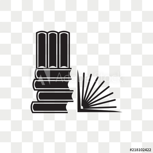 500x500 Stack Of Books Vector Icon Isolated On Transparent Background
