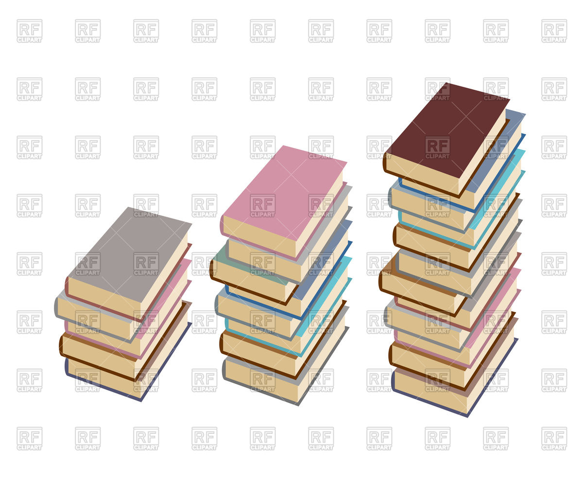 1200x985 Pile Of Books On White Background, Literature Stack Vector Image