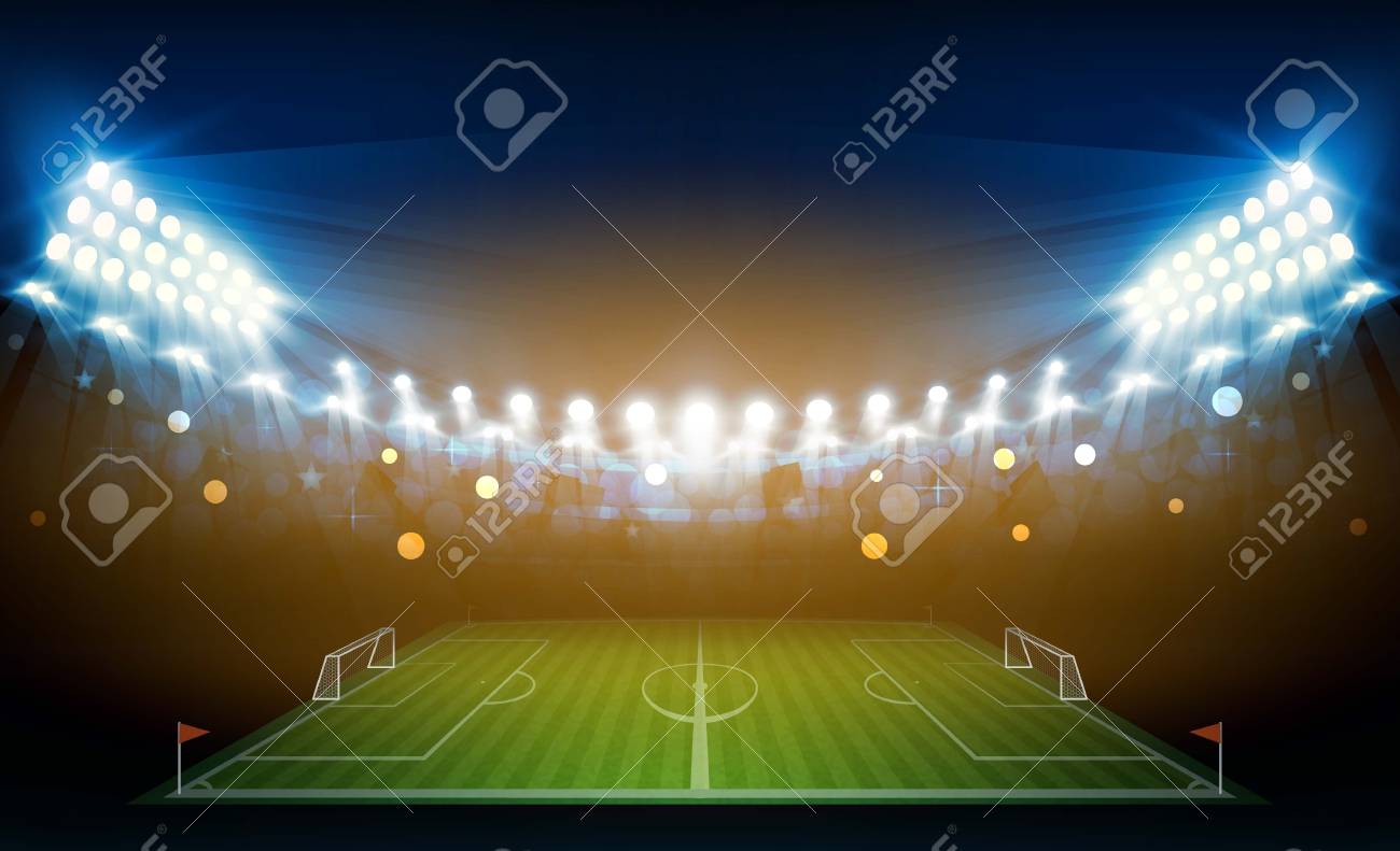 1300x791 Football Stadium Lights Clipart