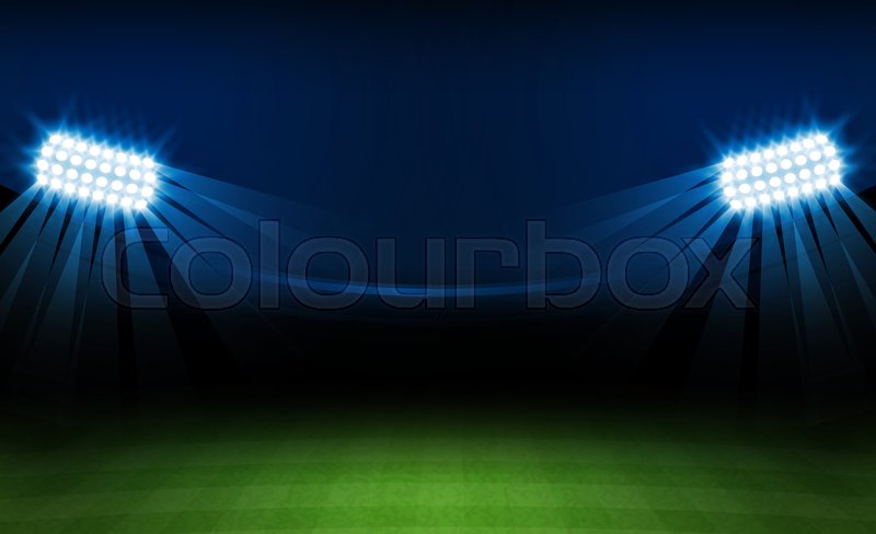 800x488 Football Arena Field With Bright Stock Vector Colourbox