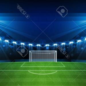 300x300 Photostock Vector Football Arena Field With Bright Stadium Lights