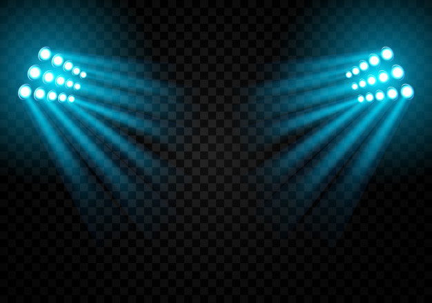 626x440 Stadium Lights On A Dark Background Vector Premium Download