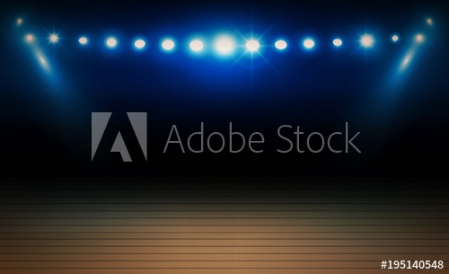 500x305 Basketball Arena Field With Bright Stadium Lights Vector Design