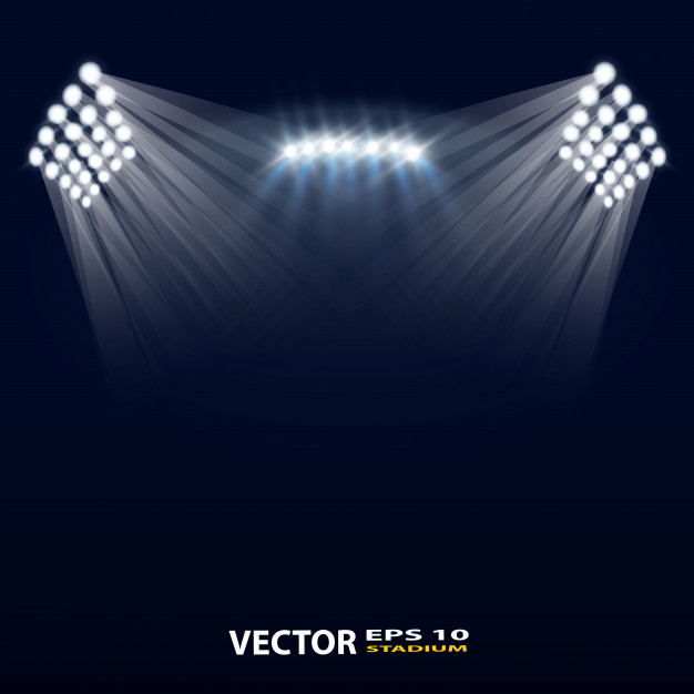 626x626 Bright Stadium Lights Vector Design Vector Premium Download