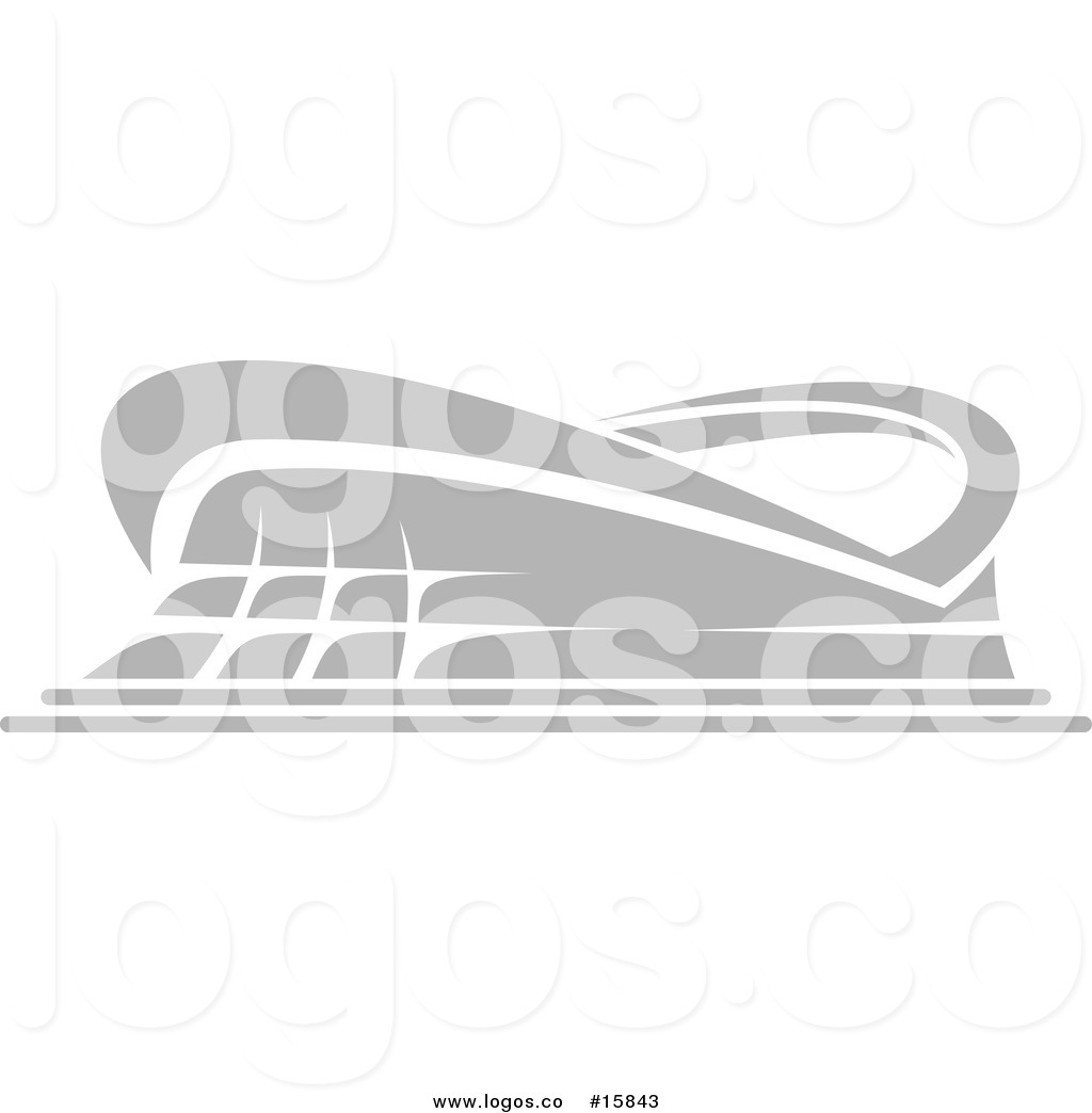 1024x1044 Royalty Free Vector Logo Of A Gray Sports Stadium